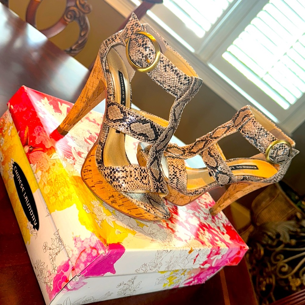 Chinese Laundry snakeskin stiletto